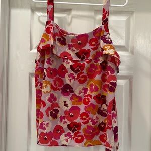 Cabi pink and purple floral top size large excellent condition